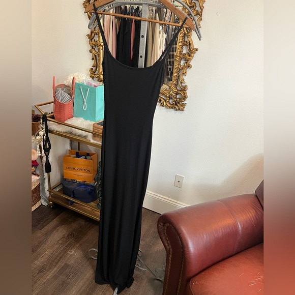 SKIMS ONYX SOFT RIBBED LOUNGE MAXI SLIP DRESS NWT SIZE MEDIUM - Picture 6 of 16